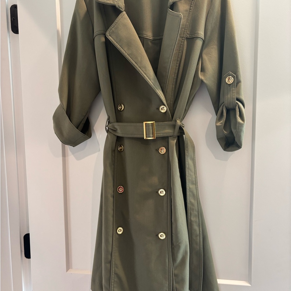 Stylish Olive Green Trench Coat